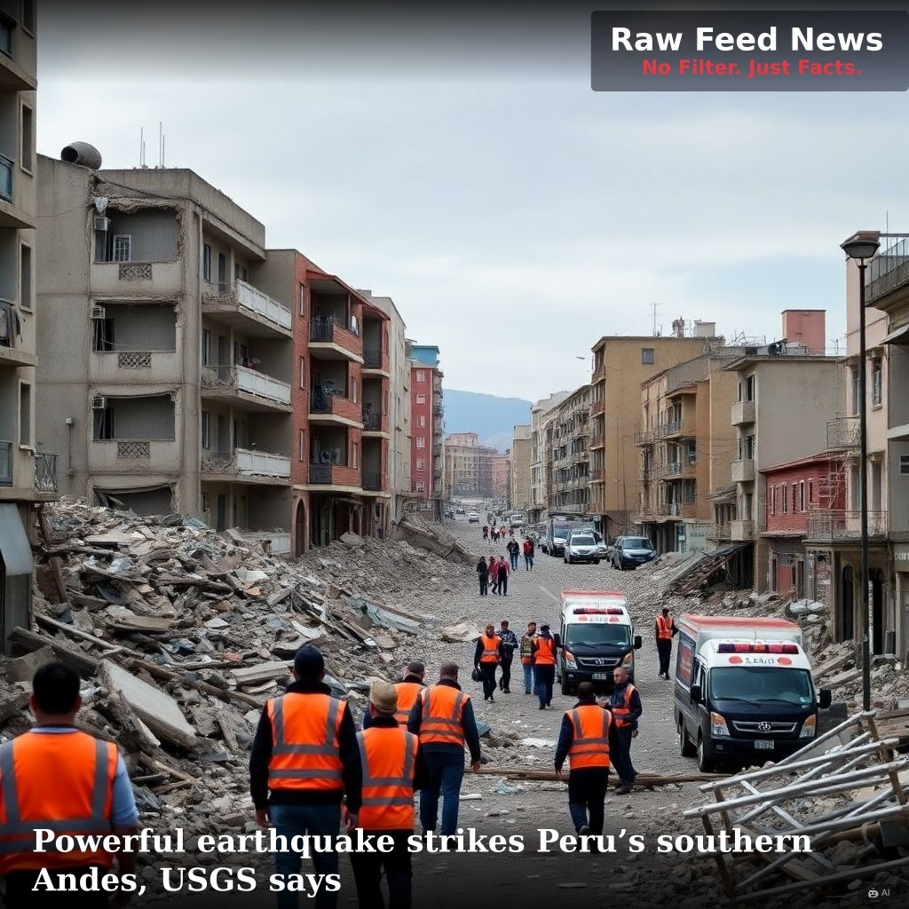 Powerful earthquake strikes Peru’s southern Andes, USGS says