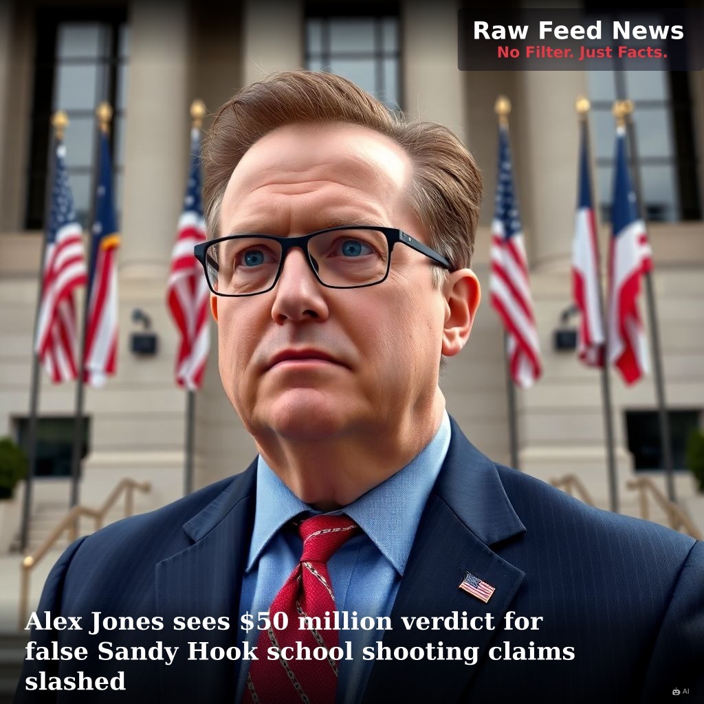 Alex Jones sees $50 million verdict for false Sandy Hook school shooting claims slashed