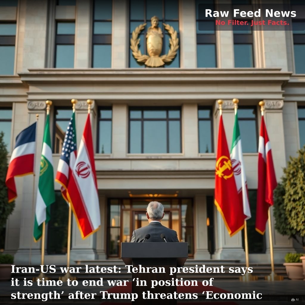 Iran-US war latest: Tehran president says it is time to end war ‘in position of strength’ after Trump threatens ‘Economic D-Day’
