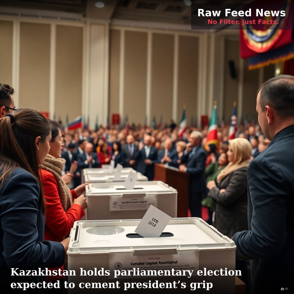 Kazakhstan holds parliamentary election expected to cement president’s grip