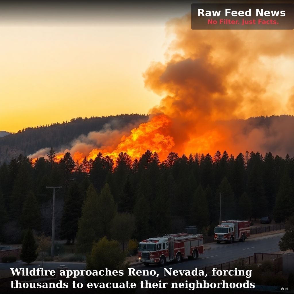 Wildfire approaches Reno, Nevada, forcing thousands to evacuate their neighborhoods