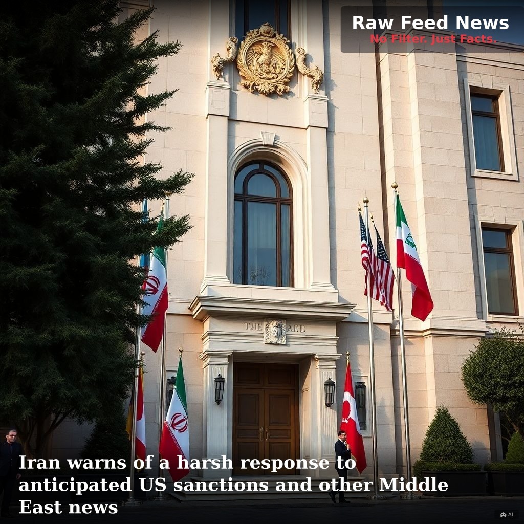 Iran warns of a harsh response to anticipated US sanctions and other Middle East news