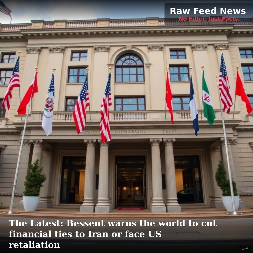 The Latest: Bessent warns the world to cut financial ties to Iran or face US retaliation