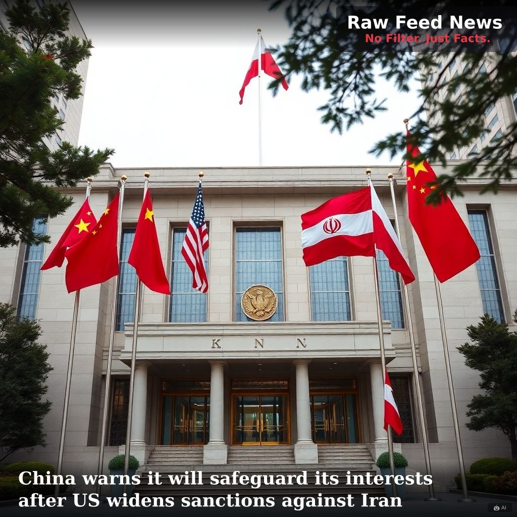 China warns it will safeguard its interests after US widens sanctions against Iran