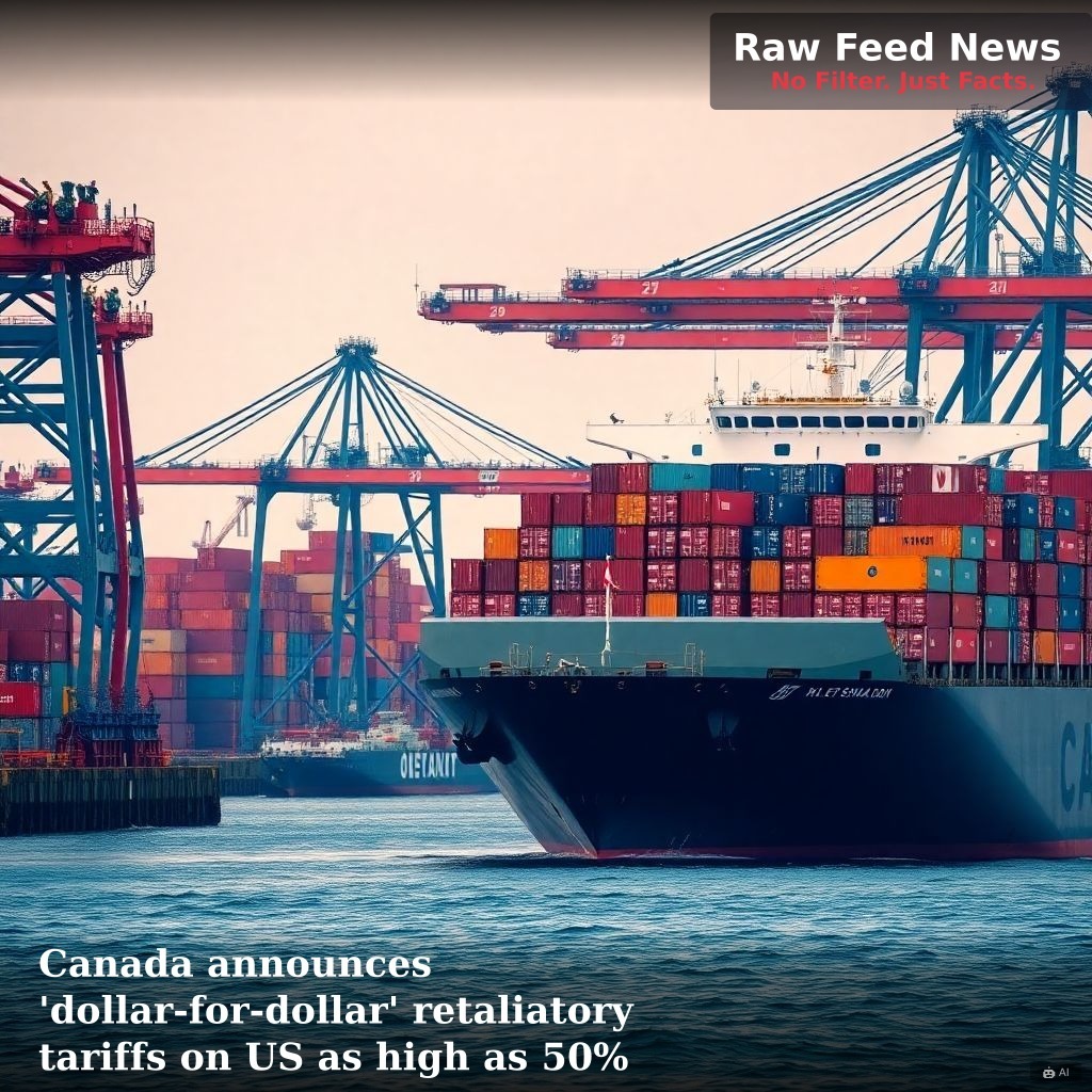 Canada announces 'dollar-for-dollar' retaliatory tariffs on US as high as 50%