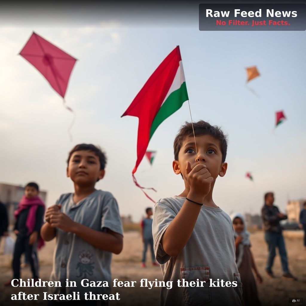 Children in Gaza fear flying their kites after Israeli threat