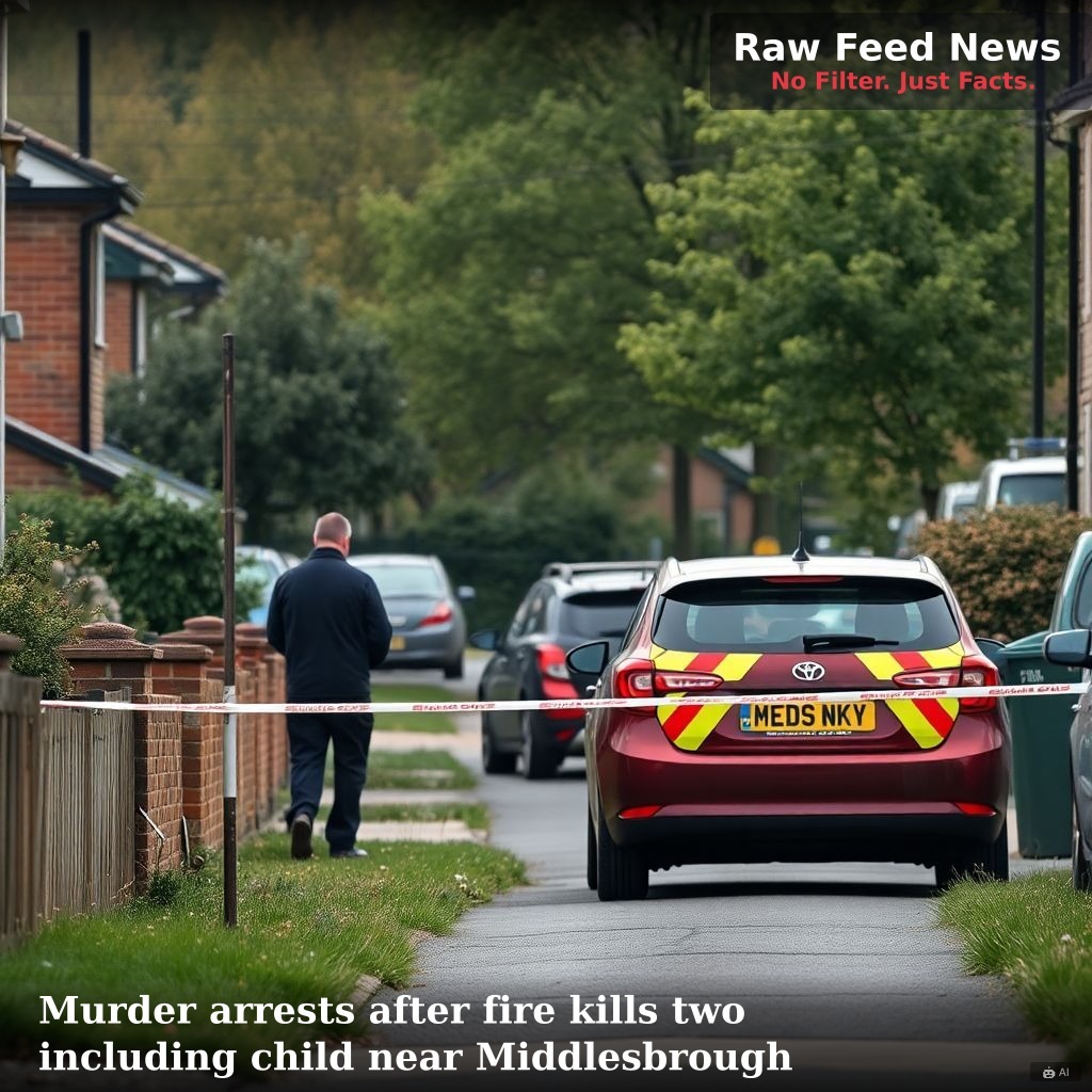 Murder arrests after fire kills two including child near Middlesbrough