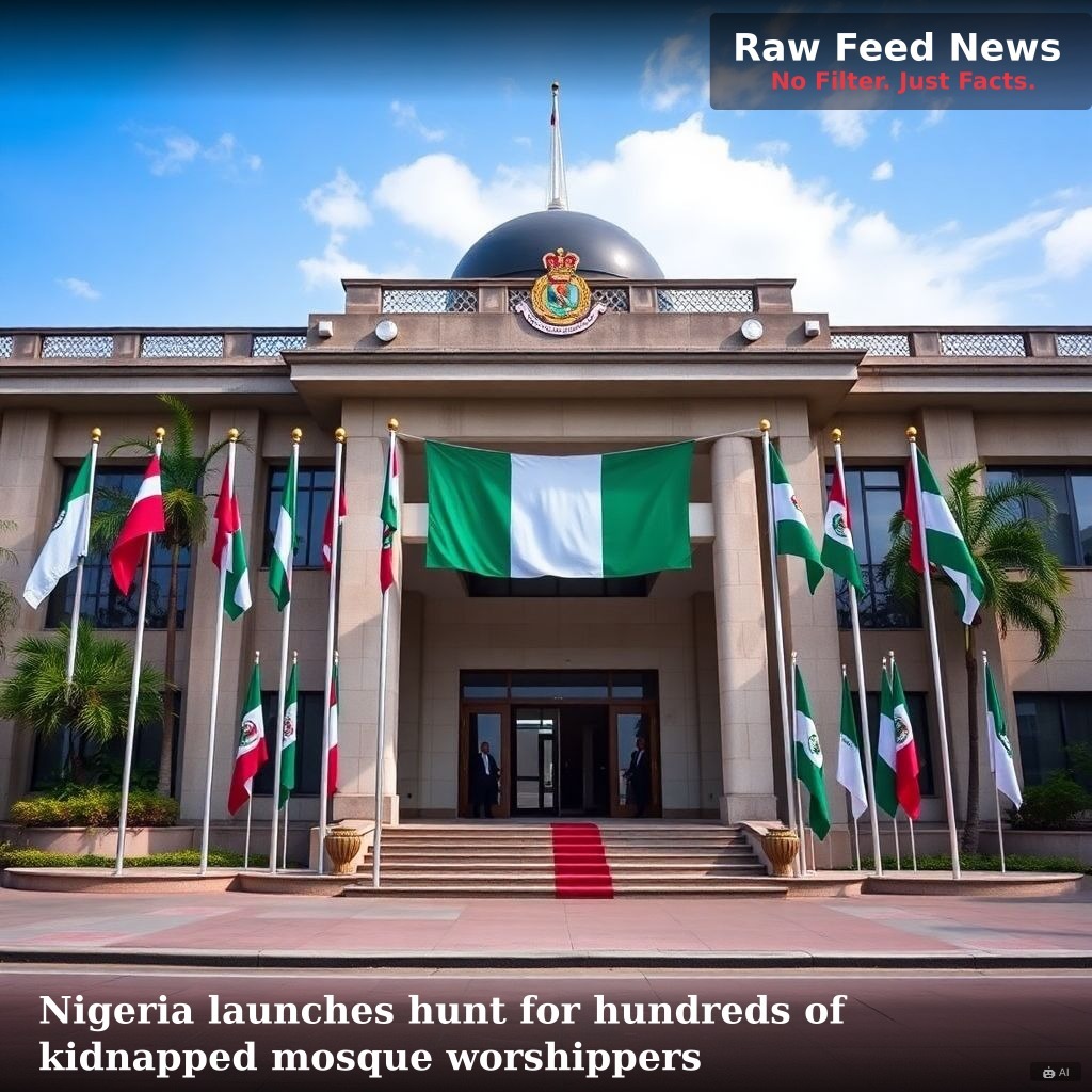 Nigeria launches hunt for hundreds of kidnapped mosque worshippers