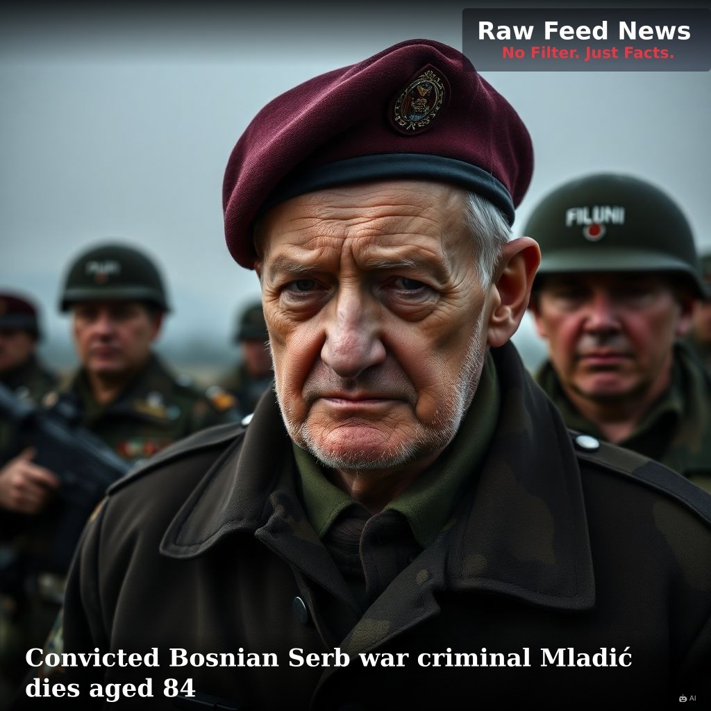Convicted Bosnian Serb war criminal Mladić dies aged 84