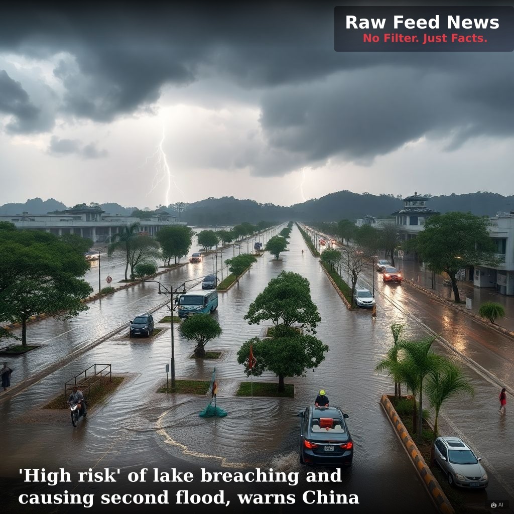 'High risk' of lake breaching and causing second flood, warns China