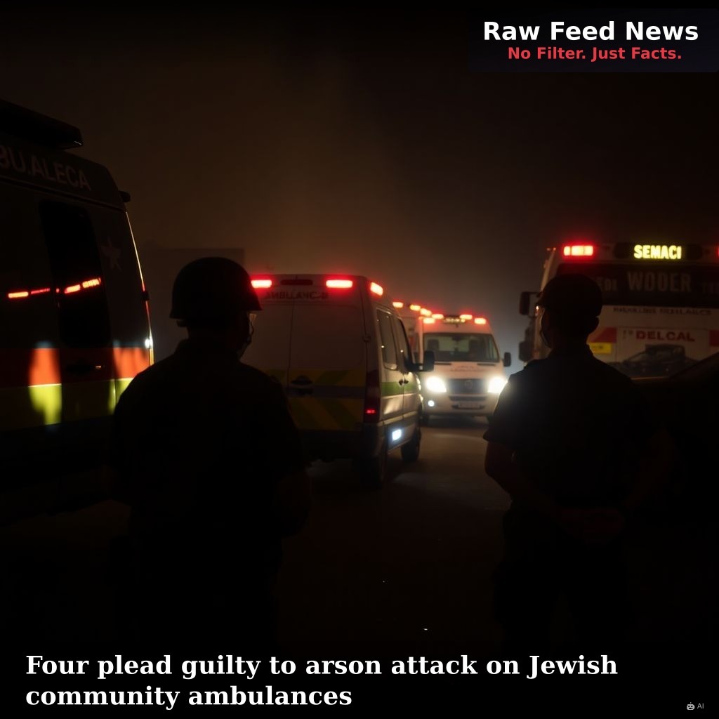 Four plead guilty to arson attack on Jewish community ambulances