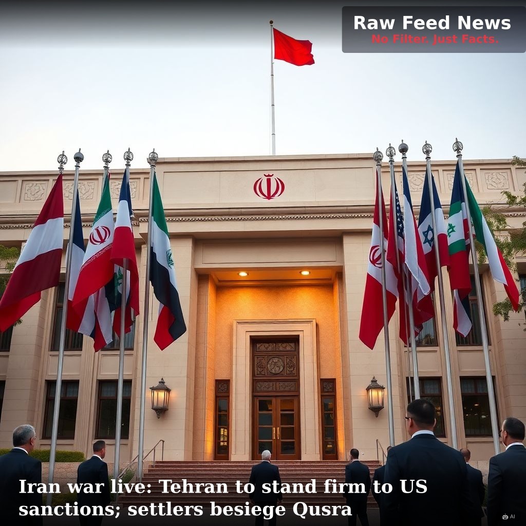 Iran war live: Tehran to stand firm to US sanctions; settlers besiege Qusra
