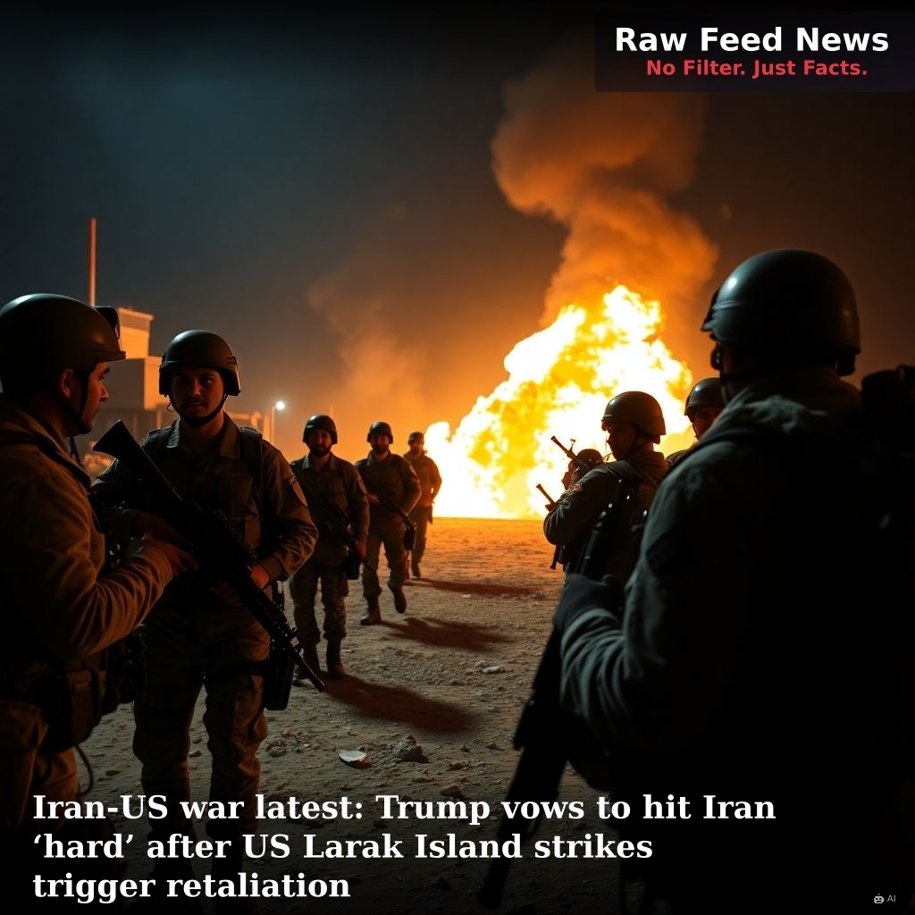 Iran-US war latest: Trump vows to hit Iran ‘hard’ after US Larak Island strikes trigger retaliation