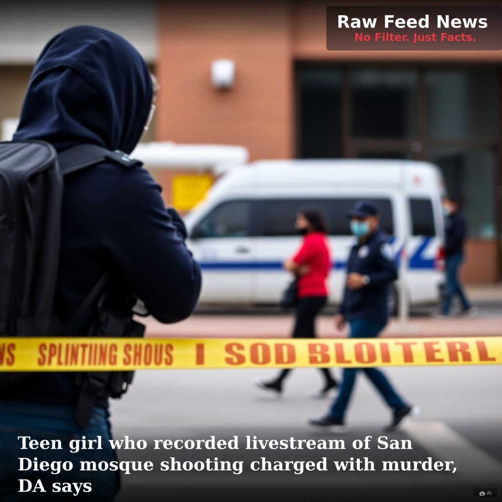 Teen girl who recorded livestream of San Diego mosque shooting charged with murder, DA says