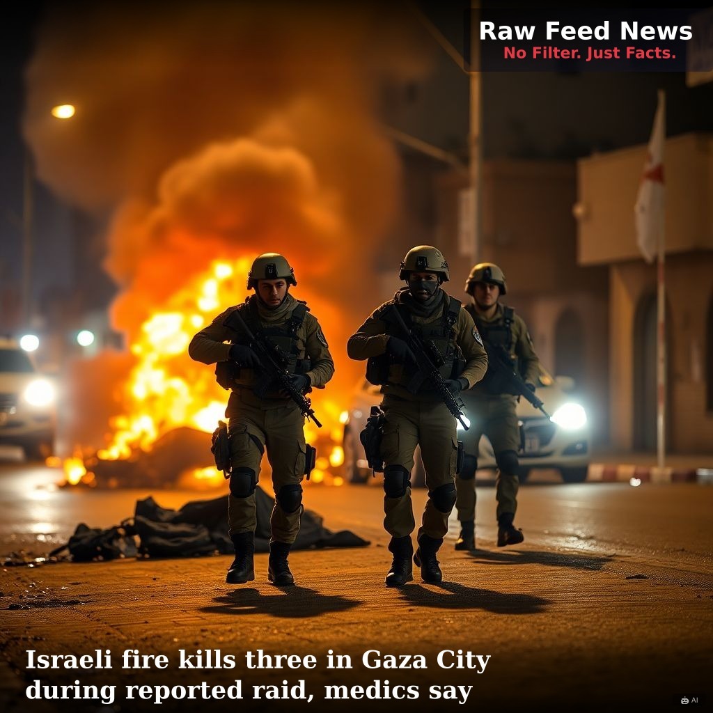 Israeli fire kills three in Gaza City during reported raid, medics say