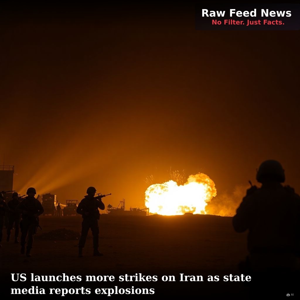 US launches more strikes on Iran as state media reports explosions