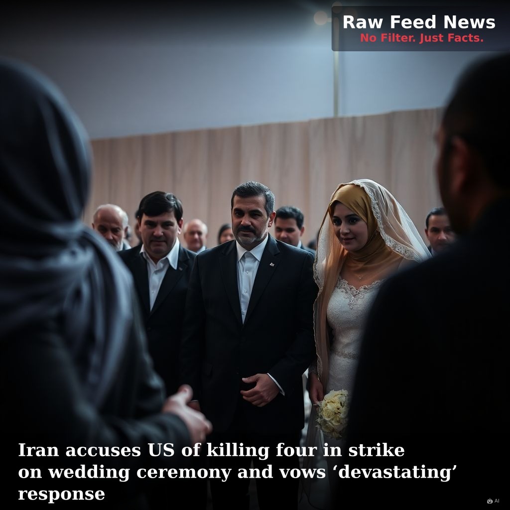 Iran accuses US of killing four in strike on wedding ceremony and vows ‘devastating’ response