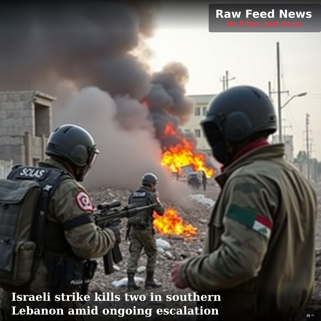 Israeli strike kills two in southern Lebanon amid ongoing escalation