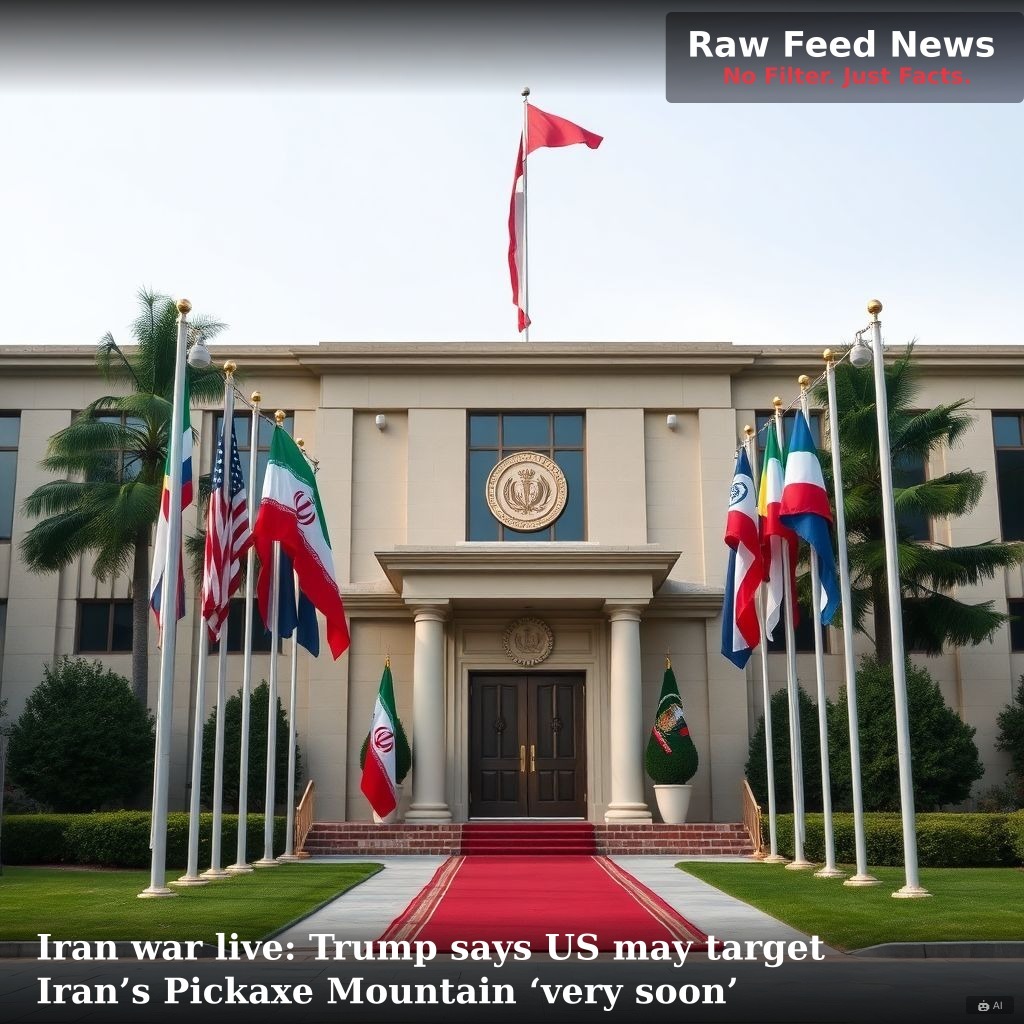 Iran war live: Trump says US may target Iran’s Pickaxe Mountain ‘very soon’