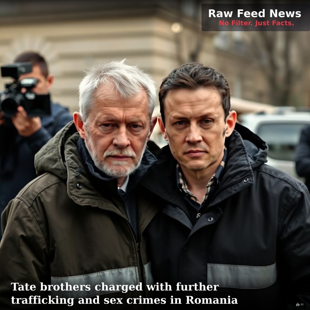 Tate brothers charged with further trafficking and sex crimes in Romania