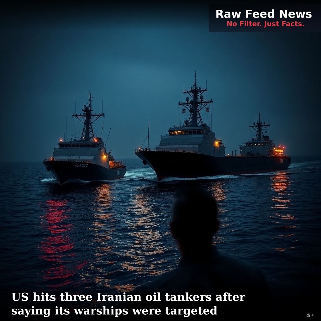 US hits three Iranian oil tankers after saying its warships were targeted