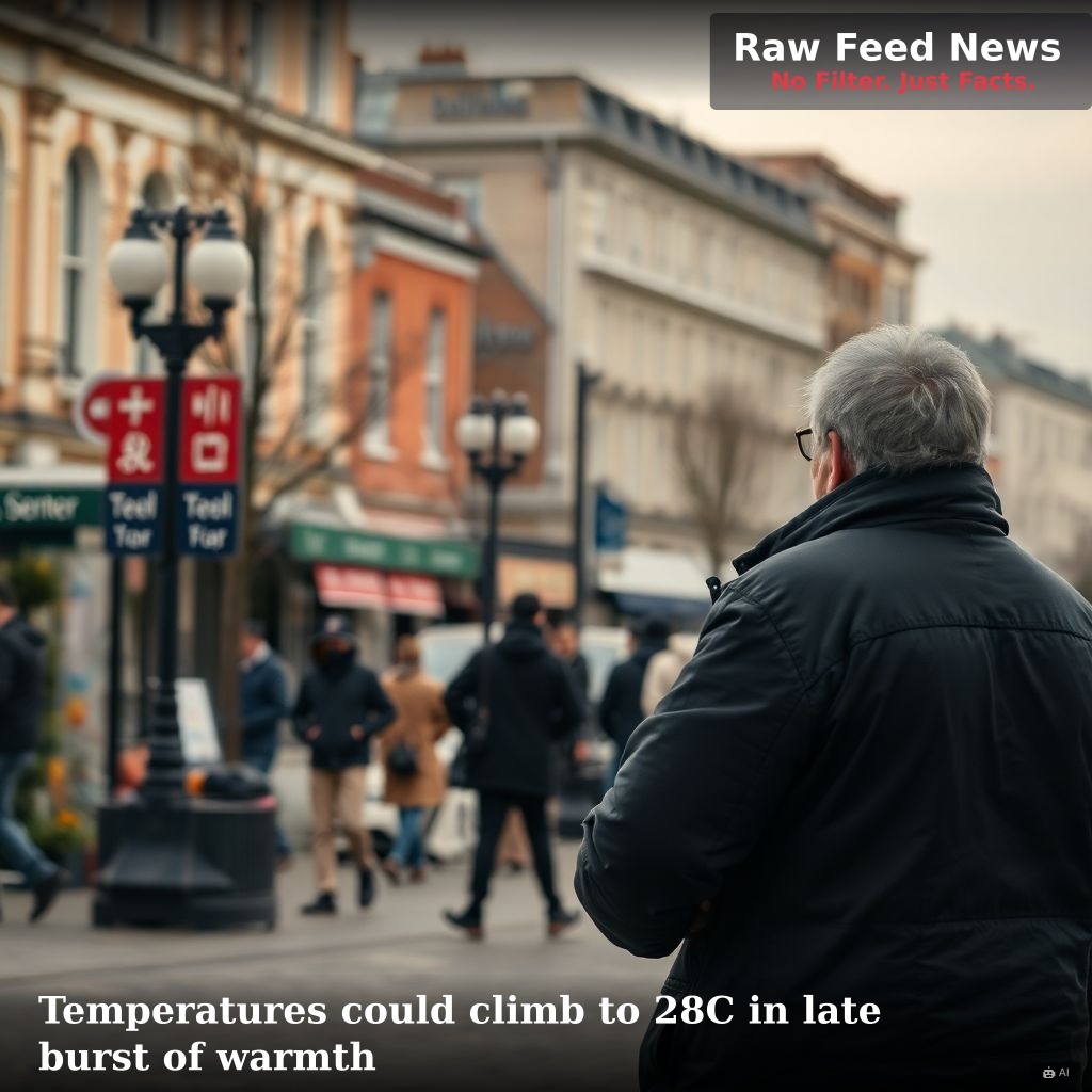Temperatures could climb to 28C in late burst of warmth