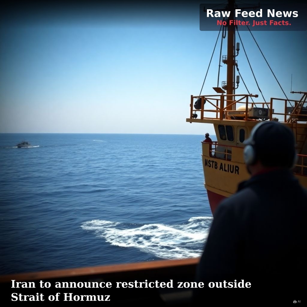 Iran to announce restricted zone outside Strait of Hormuz
