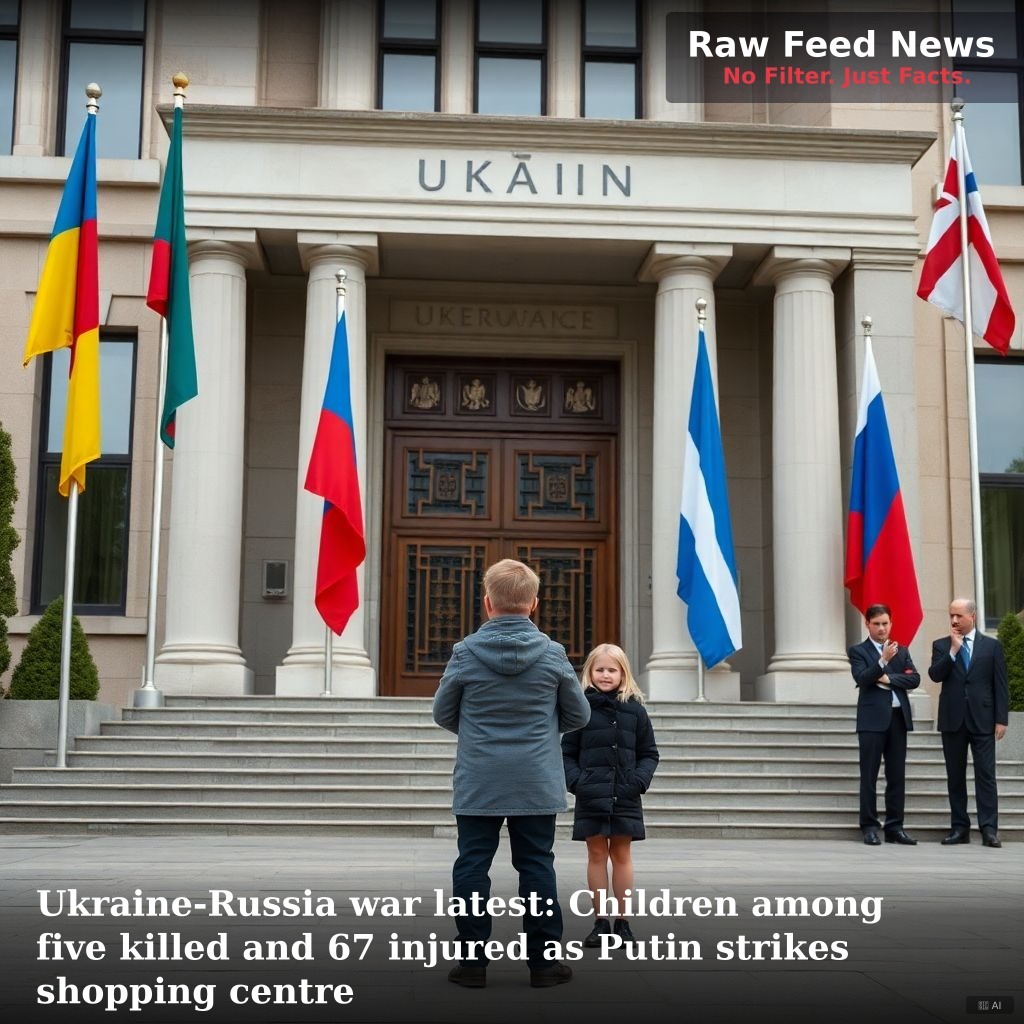 Ukraine-Russia war latest: Children among five killed and 67 injured as Putin strikes shopping centre