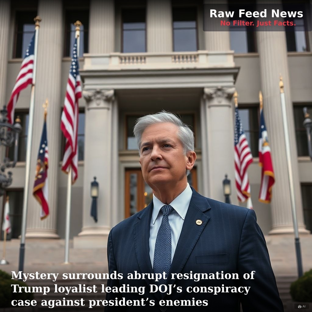 Mystery surrounds abrupt resignation of Trump loyalist leading DOJ’s conspiracy case against president’s enemies