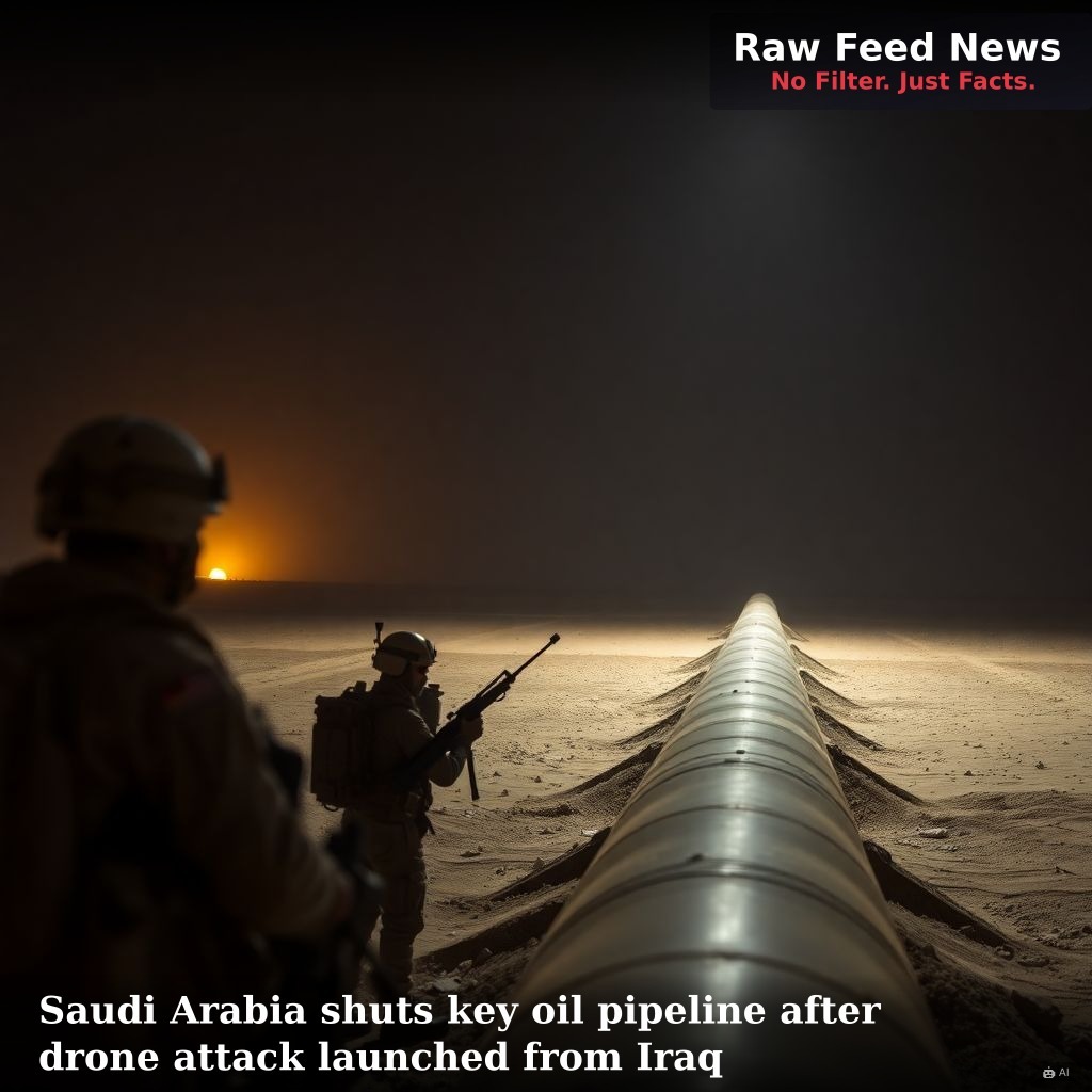 Saudi Arabia shuts key oil pipeline after drone attack launched from Iraq