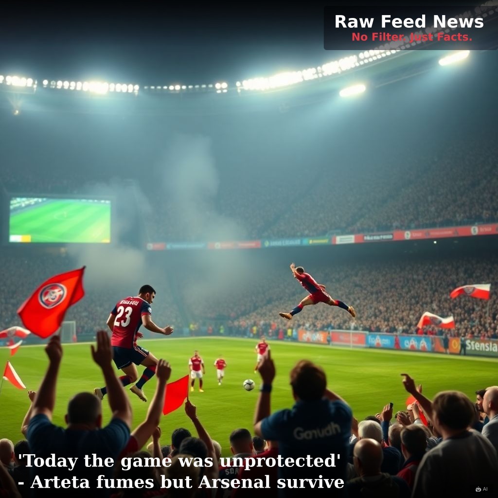 'Today the game was unprotected' - Arteta fumes but Arsenal survive