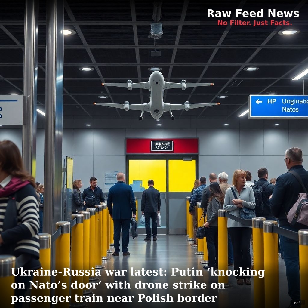 Ukraine-Russia war latest: Putin ‘knocking on Nato’s door’ with drone strike on passenger train near Polish border