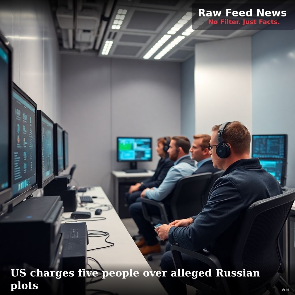 US charges five people over alleged Russian plots