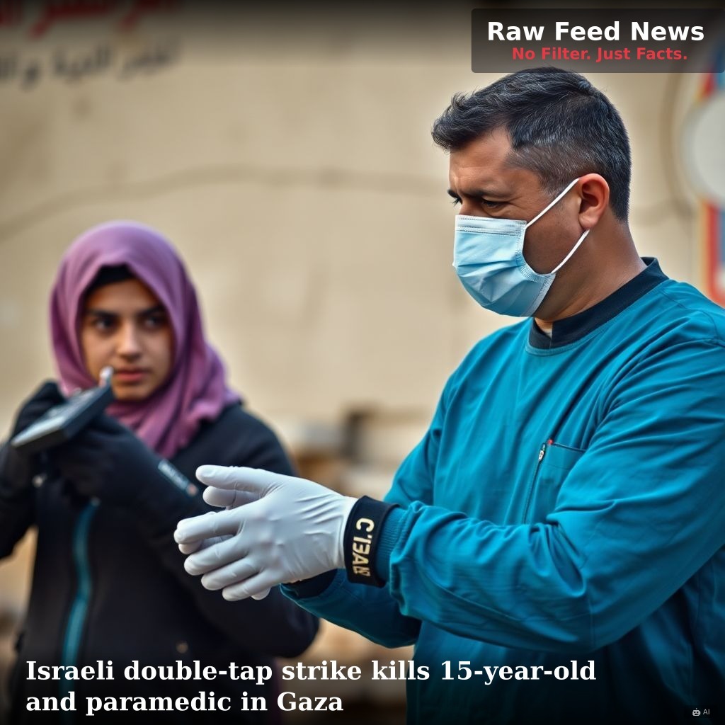 Israeli double-tap strike kills 15-year-old and paramedic in Gaza
