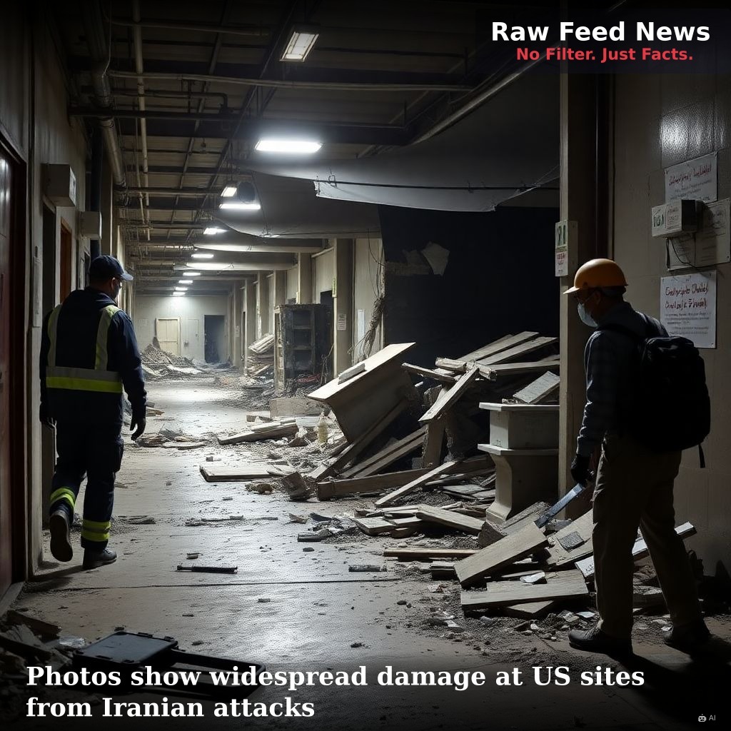 Photos show widespread damage at US sites from Iranian attacks