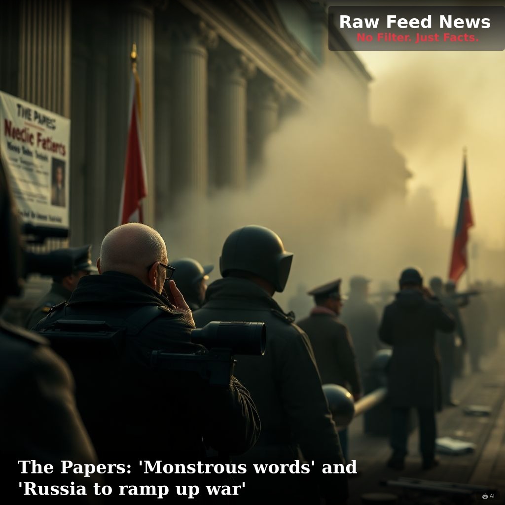 The Papers: 'Monstrous words' and 'Russia to ramp up war'