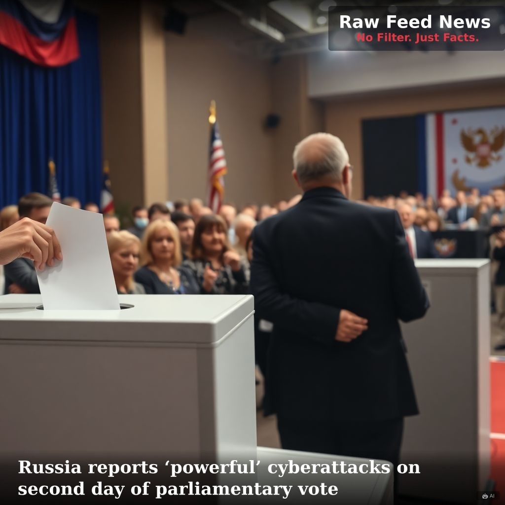 Russia reports ‘powerful’ cyberattacks on second day of parliamentary vote