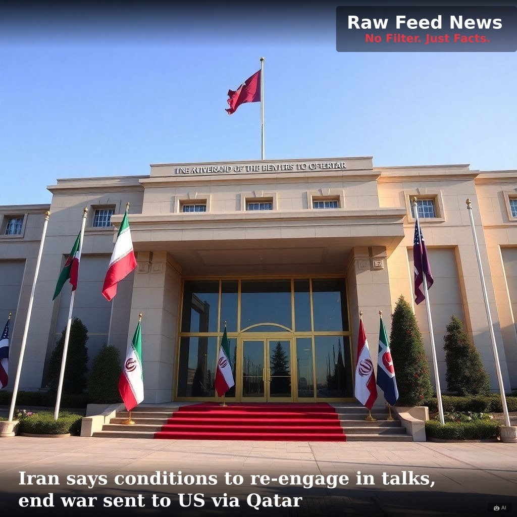 Iran says conditions to re-engage in talks, end war sent to US via Qatar