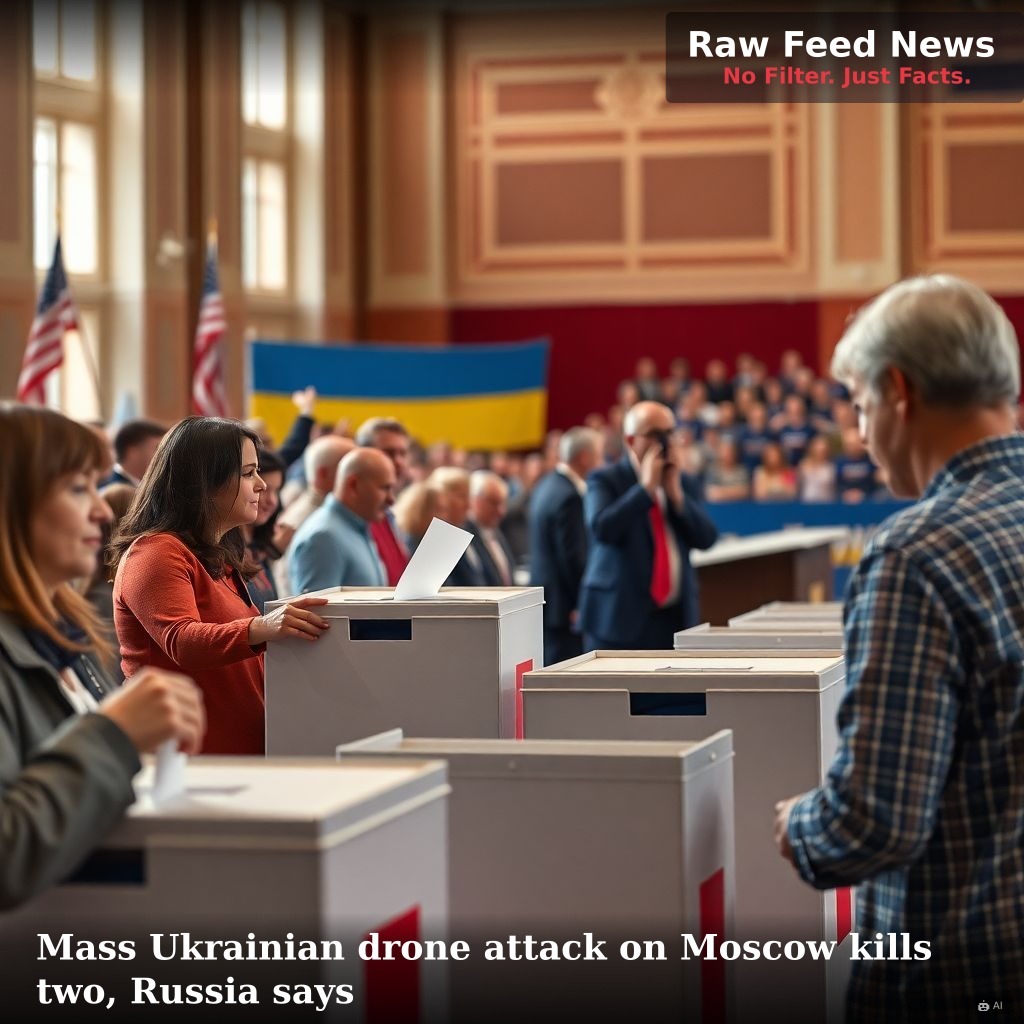 Mass Ukrainian drone attack on Moscow kills two, Russia says