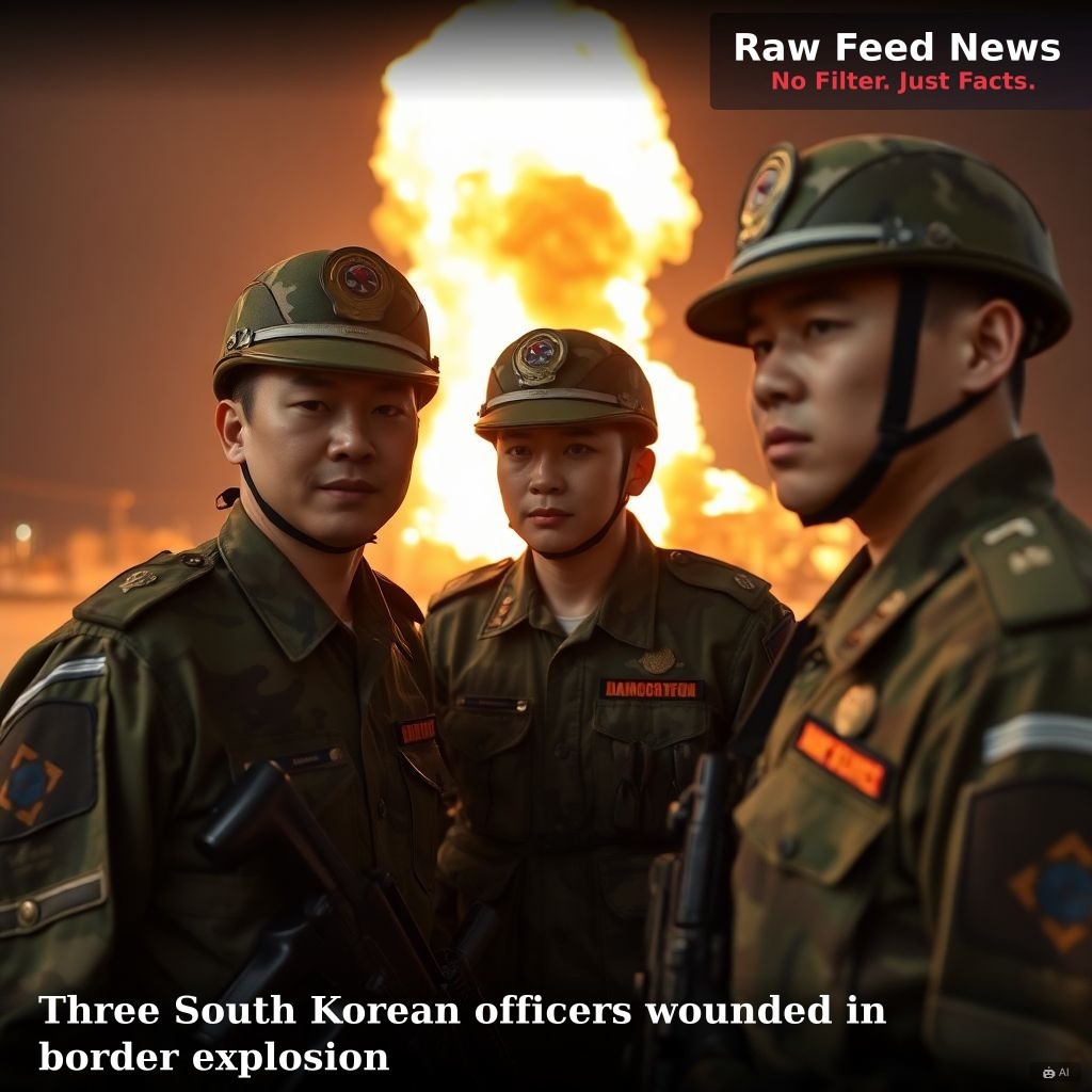 Three South Korean officers wounded in border explosion