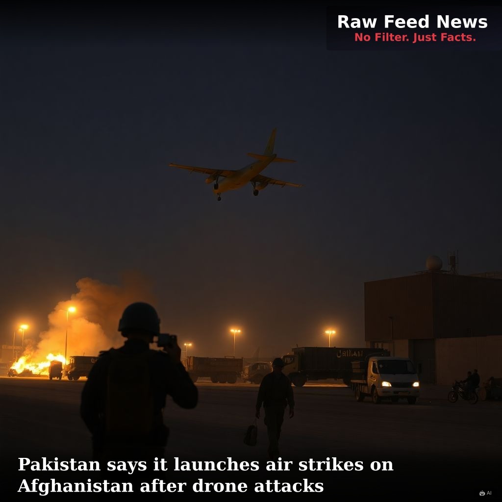 Pakistan says it launches air strikes on Afghanistan after drone attacks