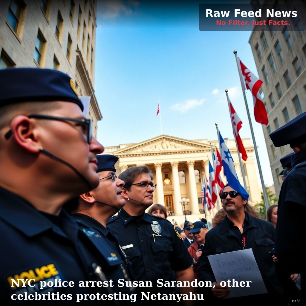 NYC police arrest Susan Sarandon, other celebrities protesting Netanyahu