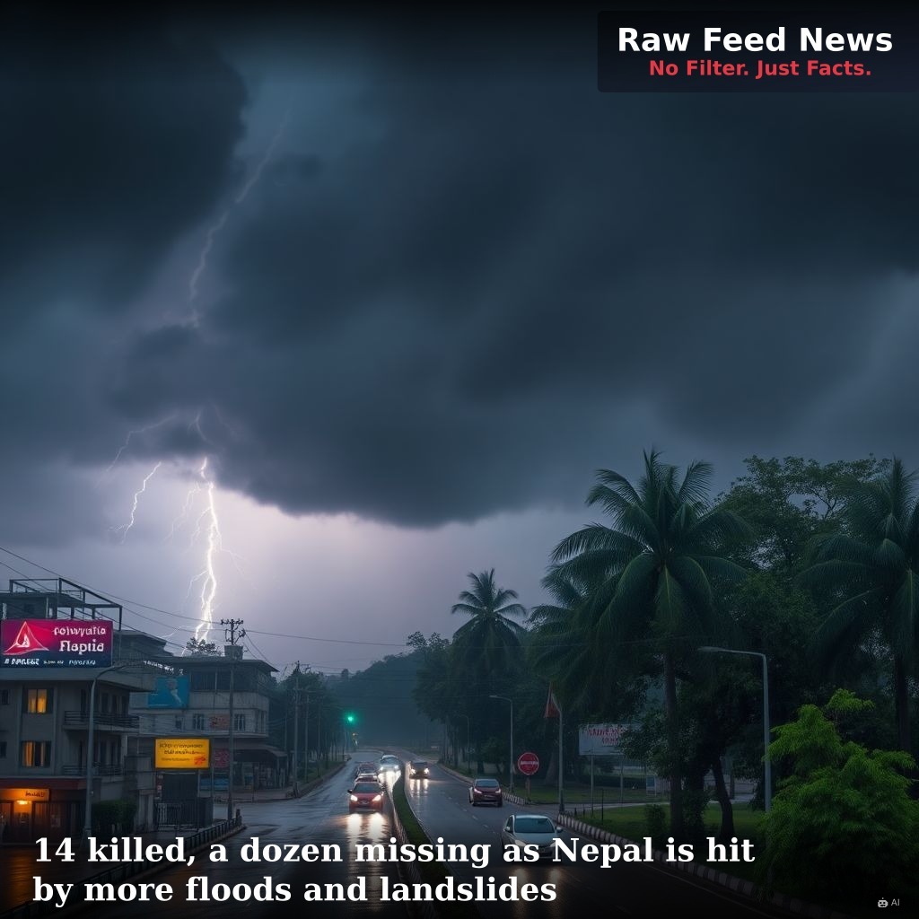 14 killed, a dozen missing as Nepal is hit by more floods and landslides