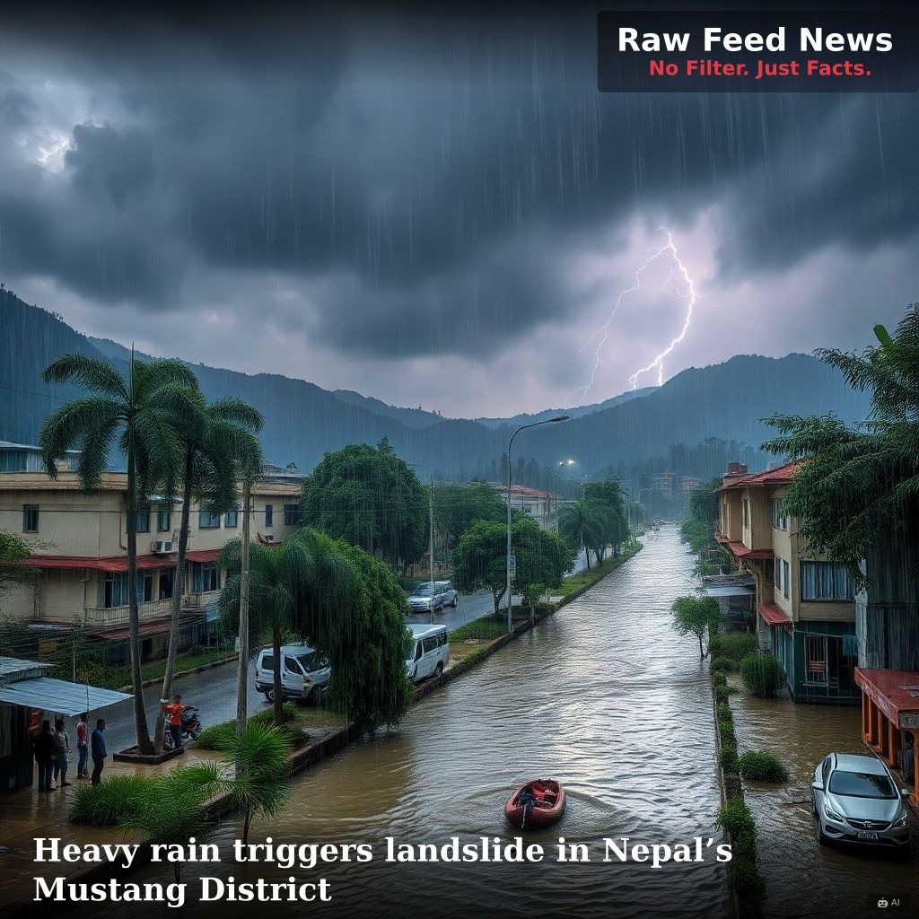 Heavy rain triggers landslide in Nepal’s Mustang District
