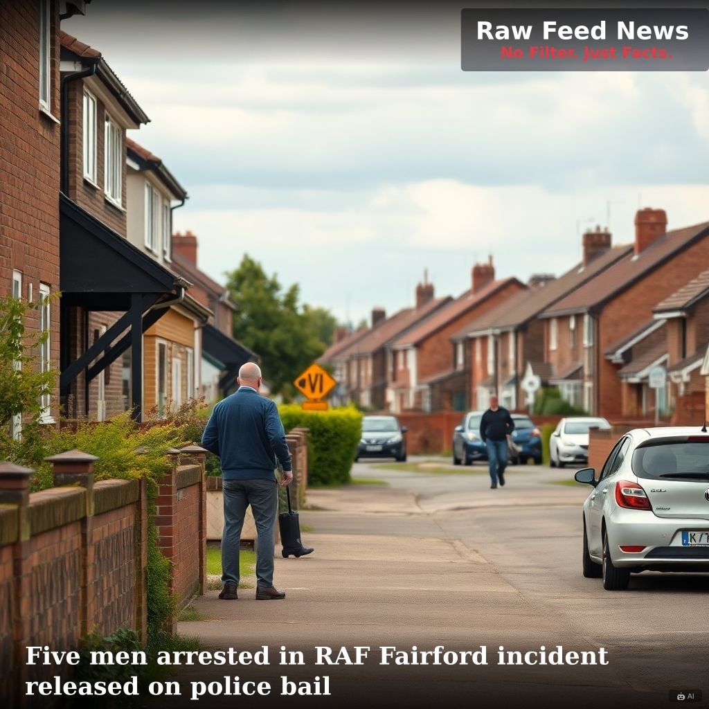 Five men arrested in RAF Fairford incident released on police bail