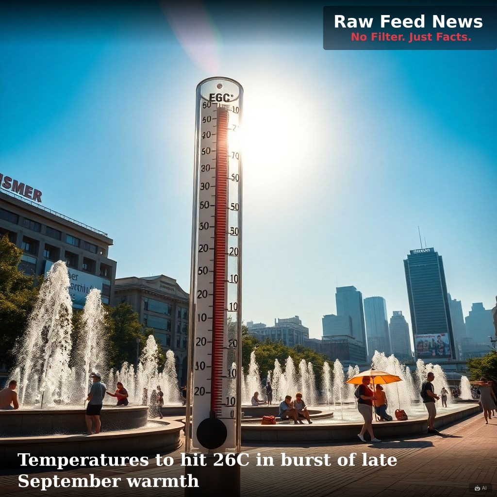 Temperatures to hit 26C in burst of late September warmth