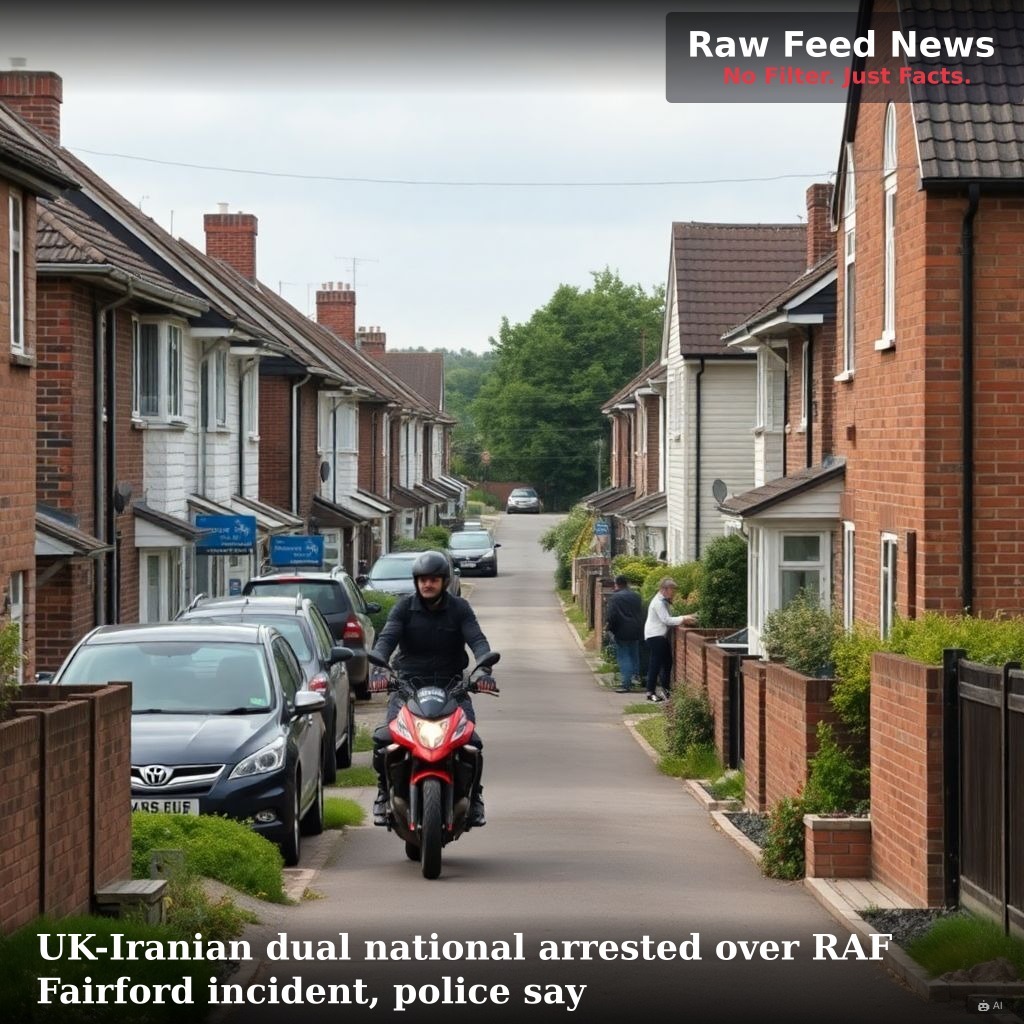 UK-Iranian dual national arrested over RAF Fairford incident, police say