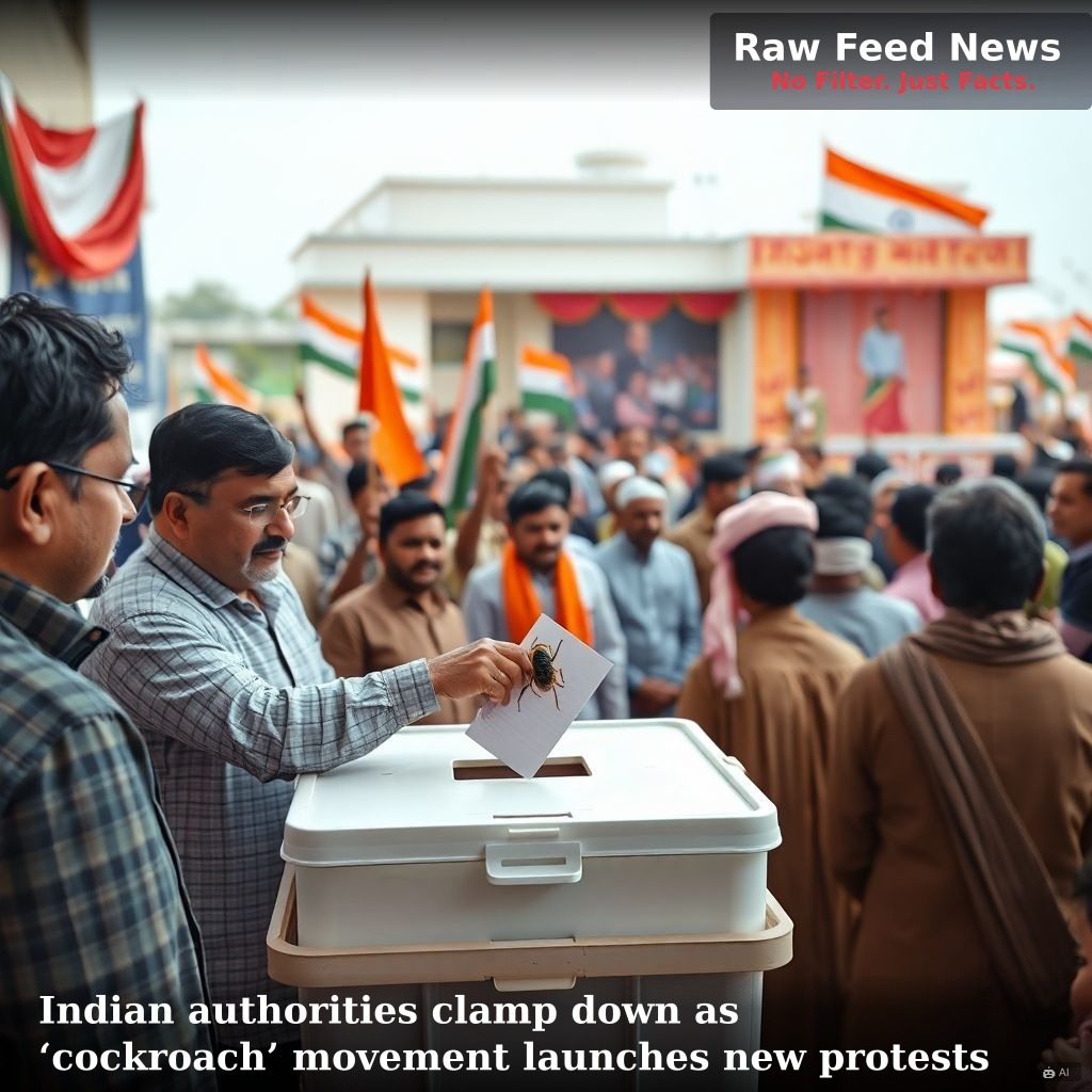 Indian authorities clamp down as ‘cockroach’ movement launches new protests