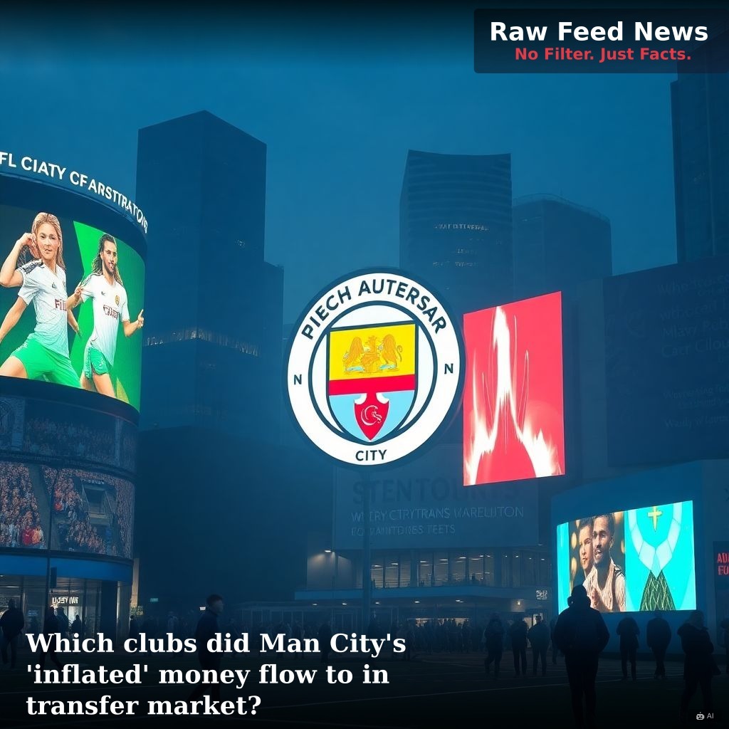 Which clubs did Man City's 'inflated' money flow to in transfer market?