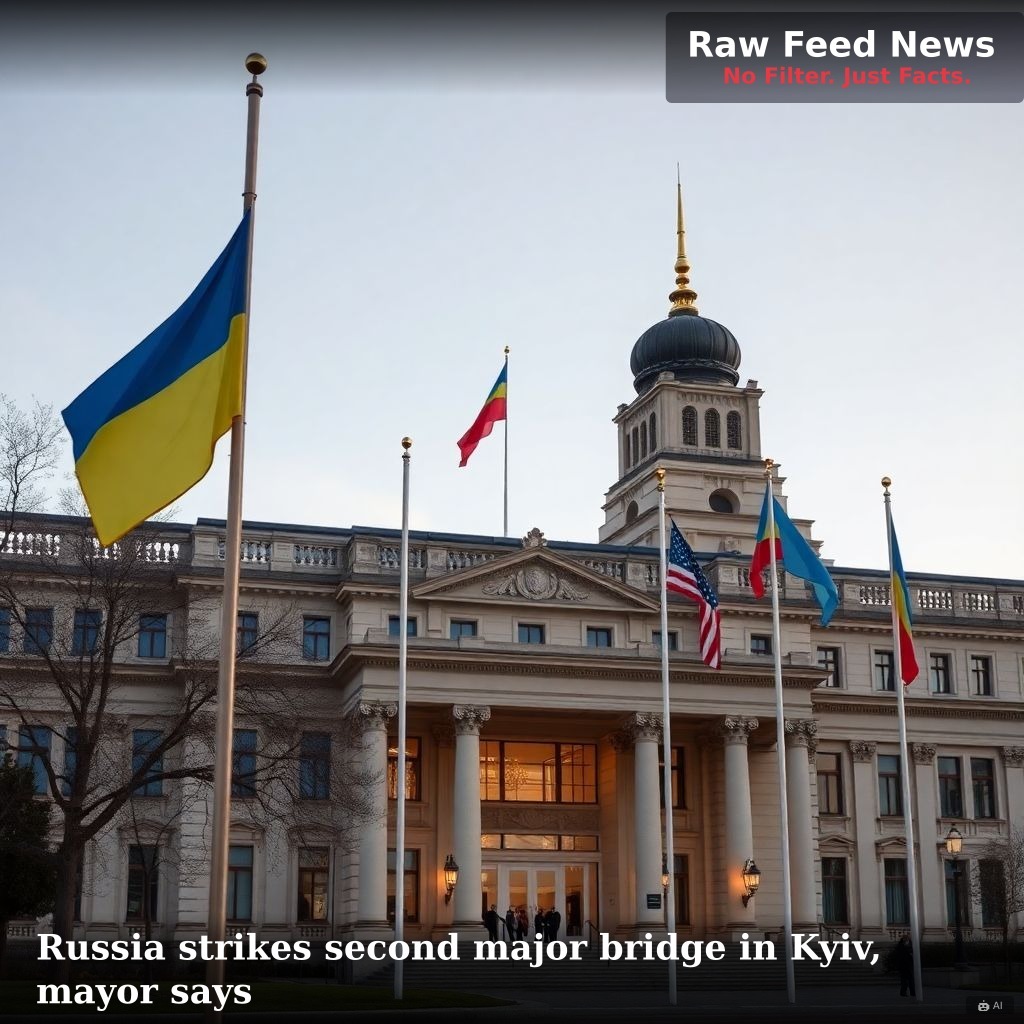 Russia strikes second major bridge in Kyiv, mayor says